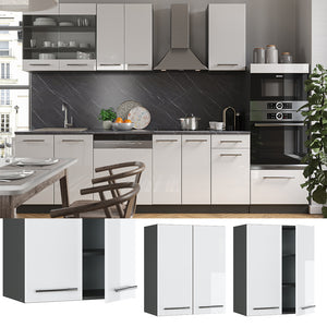 Vicco Pensile da cucina Bianco lucido 60 cm