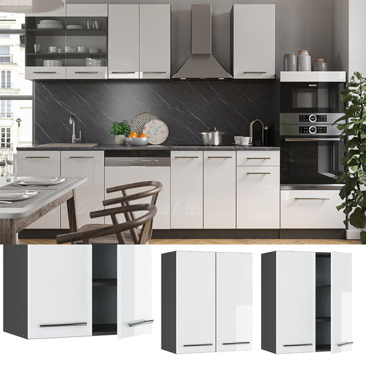 Vicco Pensile da cucina Bianco lucido 60 cm