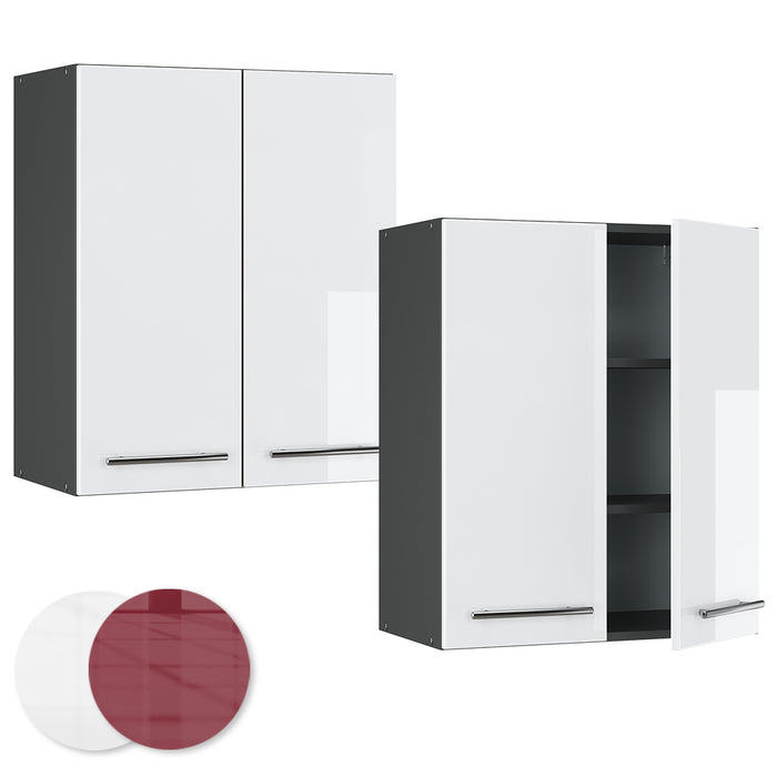 Vicco Pensile da cucina Bianco lucido 60 cm