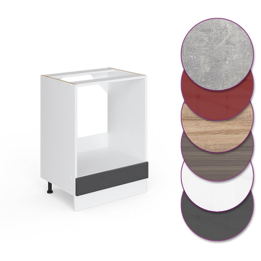 Vicco Mobile per forno da incasso Antracite lucido 60 cm , PL Rovere