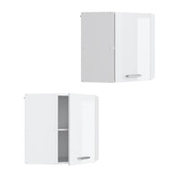 Vicco Pensile universale Bianco lucido 57 cm Pensile ad angolo con anta