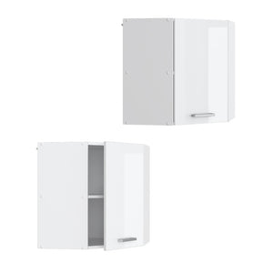 Vicco Pensile universale Bianco lucido 57 cm Pensile ad angolo con anta