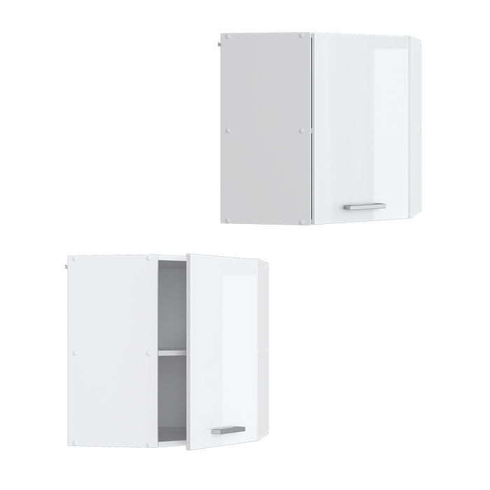 Vicco Pensile universale Bianco lucido 57 cm Pensile ad angolo con anta