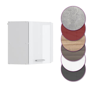 Vicco Mobile angolare da cucina Bianco lucido 57 cm