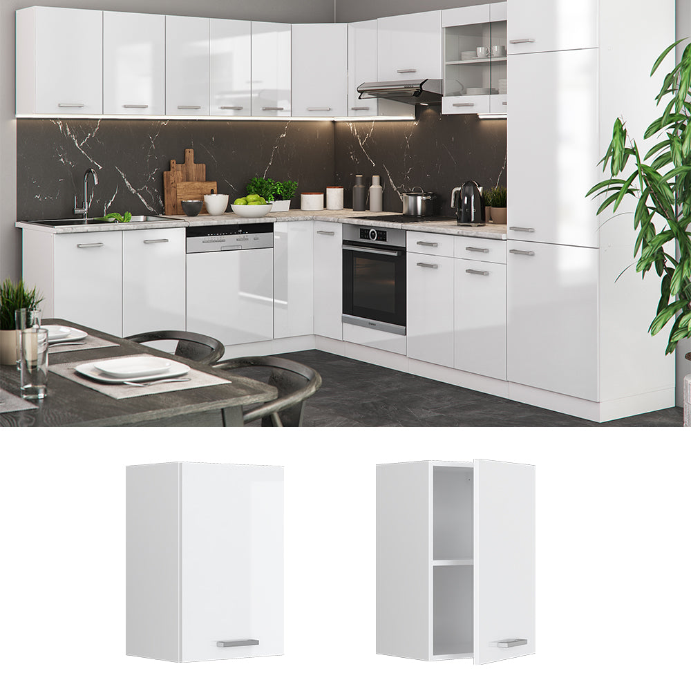 Vicco Pensile da cucina Bianco lucido 40 cm