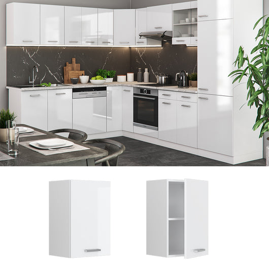 Vicco Pensile da cucina Bianco lucido 40 cm