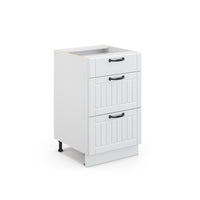 Vicco Mobiletto base per cucina Bianco casa di campagna 50 cm senza piano di lavoro