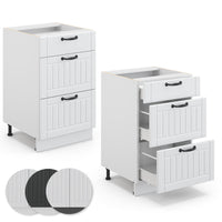 Vicco Mobiletto base per cucina Bianco casa di campagna 50 cm senza piano di lavoro