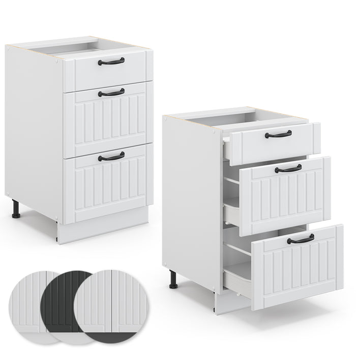 Vicco Mobiletto base per cucina Bianco casa di campagna 50 cm senza piano di lavoro