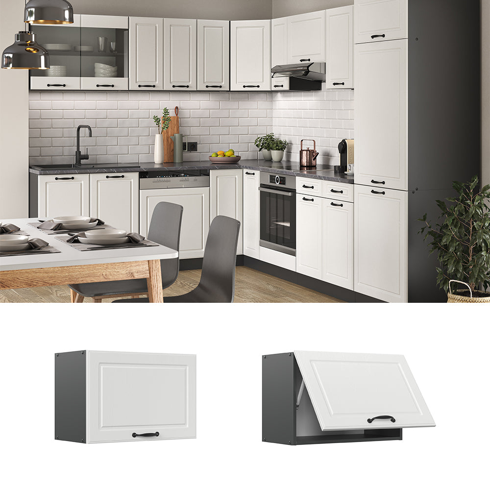 Vicco Pensile da cucina Bianco casa di campagna 60 cm Piatto