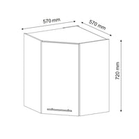 Vicco Mobile angolare da cucina Bianco casa di campagna 57 cm