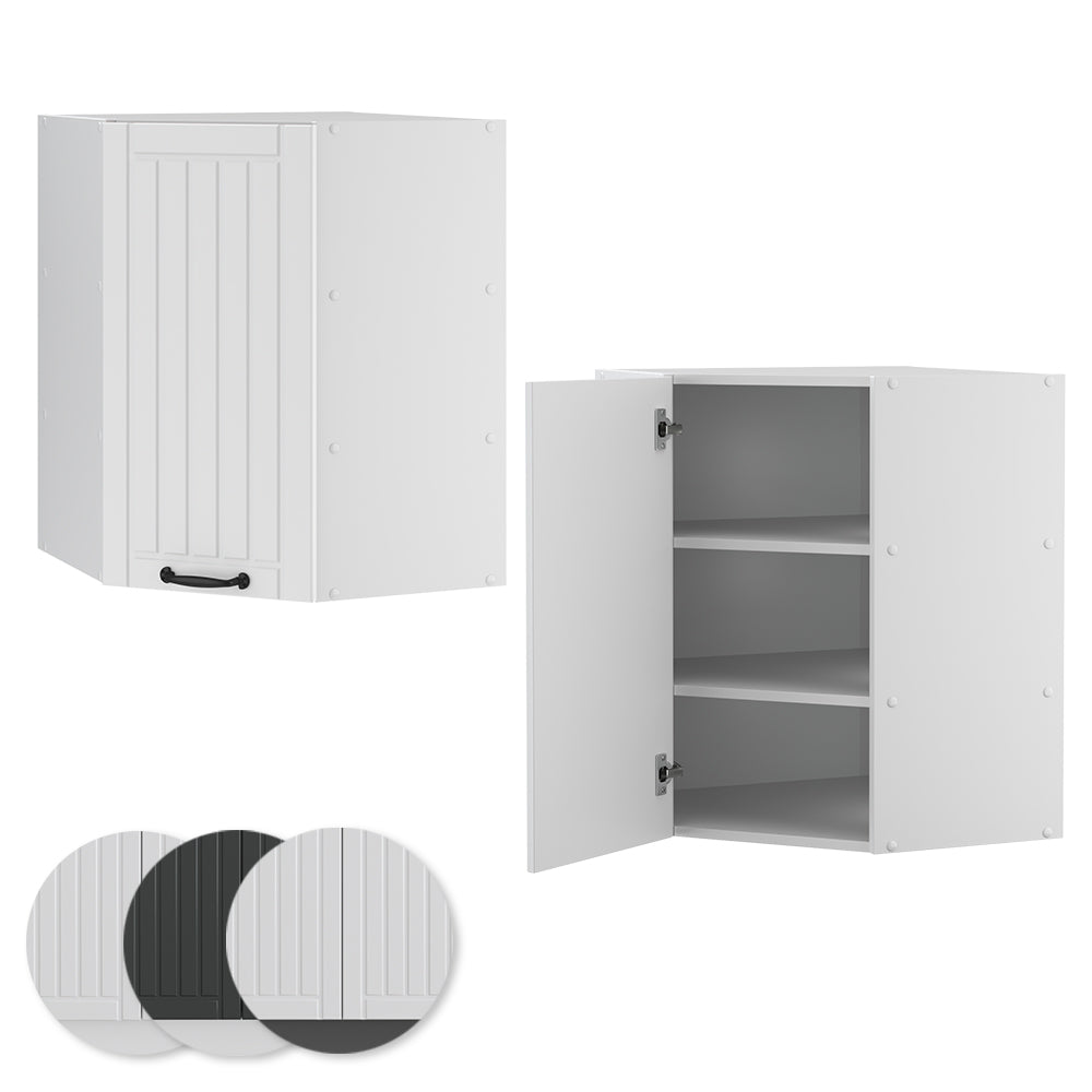 Vicco Mobile angolare da cucina Bianco casa di campagna 57 cm