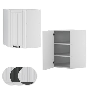 Vicco Mobile angolare da cucina Bianco casa di campagna 57 cm