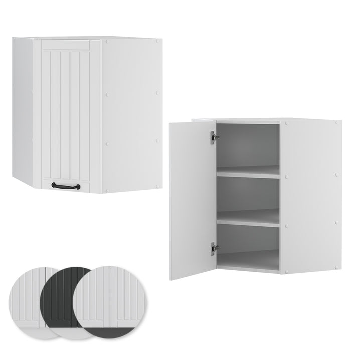 Vicco Mobile angolare da cucina Bianco casa di campagna 57 cm