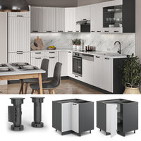 Vicco Mobile ad angolo cucina Bianco casa di campagna 80.5 cm , PL Marmo