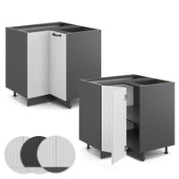 Vicco Mobile ad angolo cucina Bianco casa di campagna 80.5 cm , PL Antracite