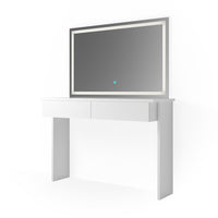 Vicco Tavolo da toeletta Bianco 120 cm con specchio a LED