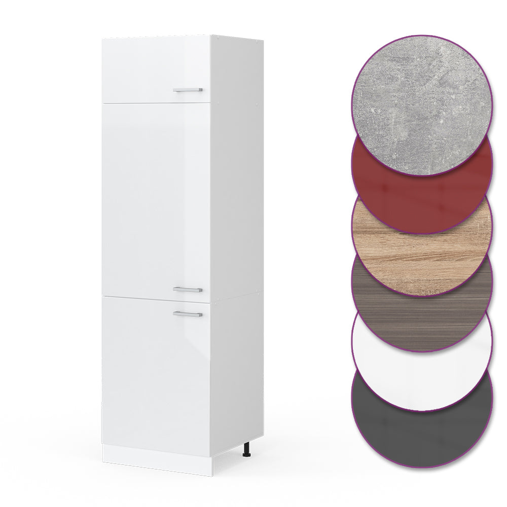 Vicco Armadio frigorifero Bianco lucido 60 cm