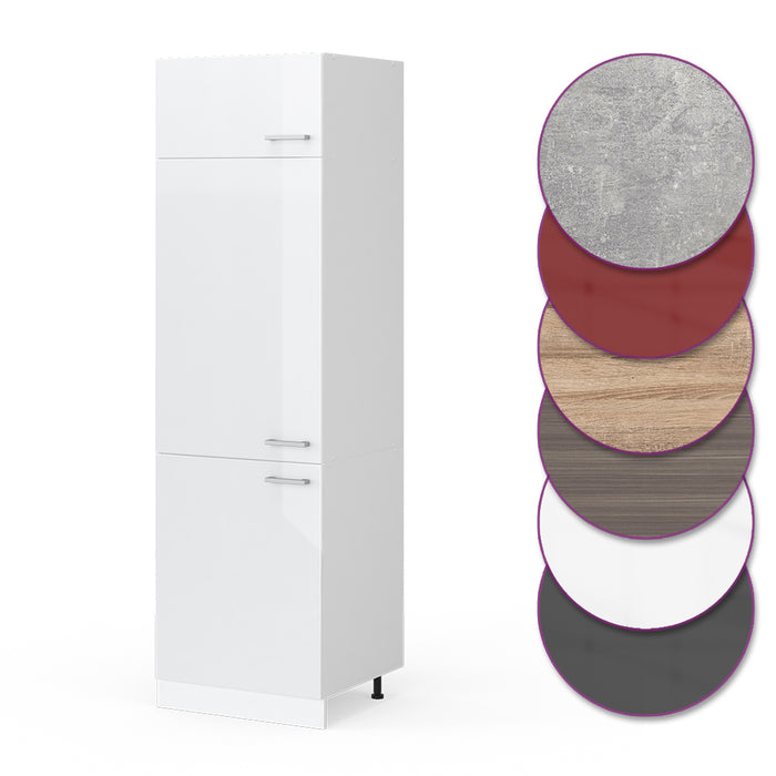 Vicco Armadio frigorifero Bianco lucido 60 cm