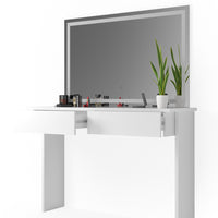 Vicco Tavolo da toeletta Bianco 120 cm con specchio a LED