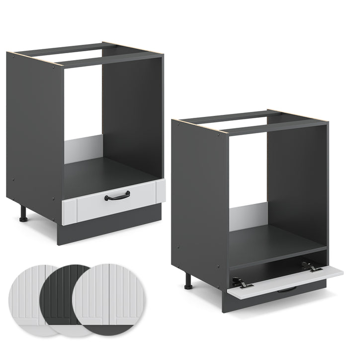 Vicco Mobile per forno da incasso Bianco casa di campagna 60 cm , PL Marmo