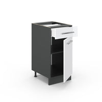 Vicco Mobiletto base per cucina Bianco lucido 40 cm , PL Rovere