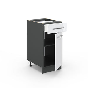 Vicco Mobiletto base per cucina Bianco lucido 40 cm , PL Rovere