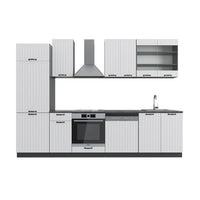 Vicco Cucina componibile Bianco casa di campagna/antracite 300 cm , PL Antracite
