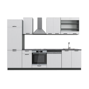 Vicco Cucina componibile Bianco casa di campagna/antracite 300 cm , PL Antracite