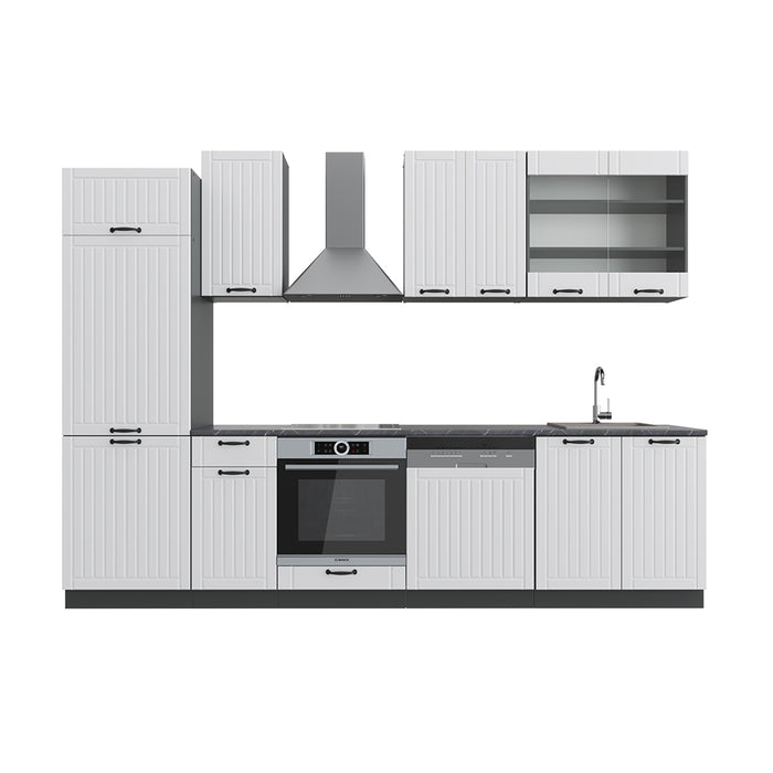 Vicco Cucina componibile Bianco casa di campagna/antracite 300 cm , PL Antracite