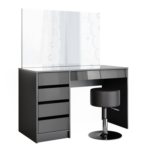 Vicco Tavolo da toeletta Antracite 55 cm con sgabello