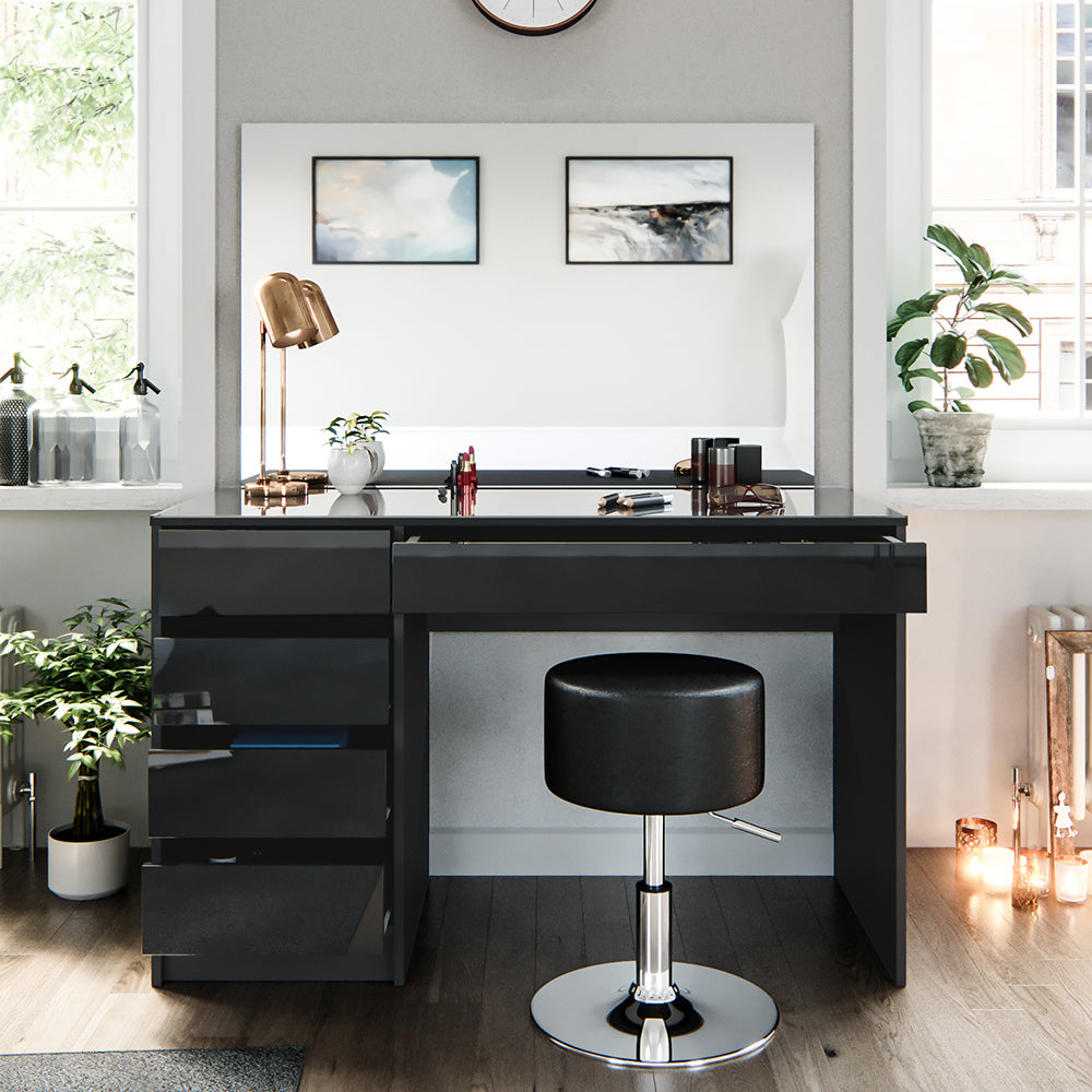 Vicco Tavolo da toeletta Antracite 55 cm con sgabello