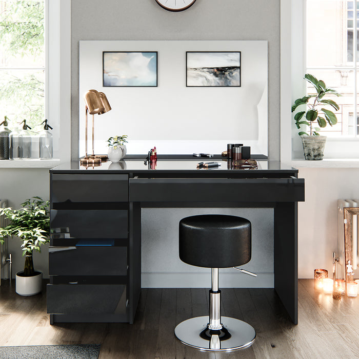Vicco Tavolo da toeletta Antracite 55 cm con sgabello