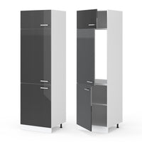 Vicco Dispensa universale Antracite lucido 60 cm con porte