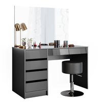 Vicco Tavolo da toeletta Antracite 55 cm con sgabello