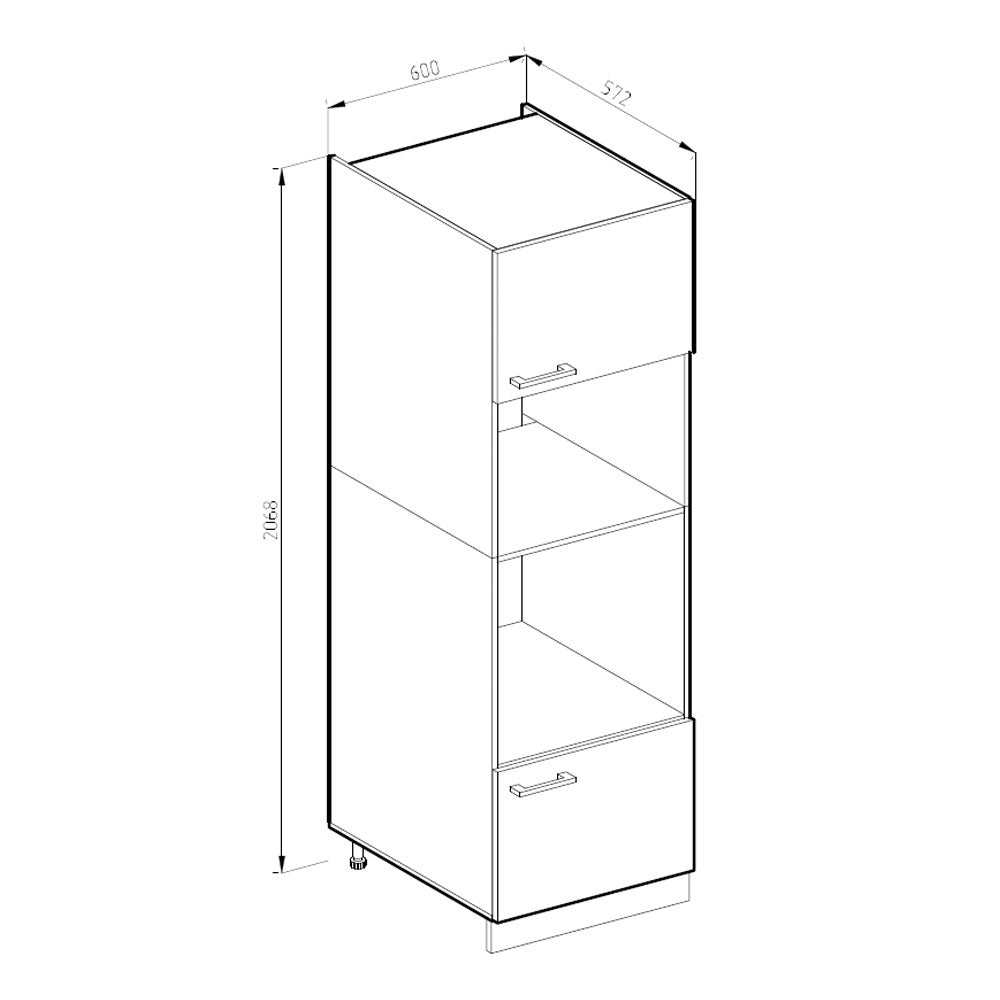 Vicco Set mobili bagno Calcestruzzo 60 cm