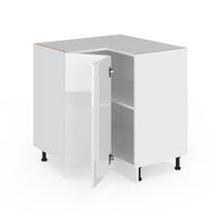 Vicco Mobile ad angolo cucina Bianco lucido 75.6 cm , PL Rovere