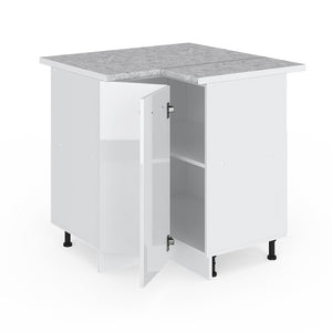 Vicco Mobile ad angolo cucina Bianco lucido 75.6 cm , PL Marmo