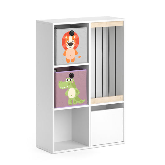 Vicco Libreria bambini Bianco 29.2 x 107.8 cm con 2 scatole pieghevoli opt.3