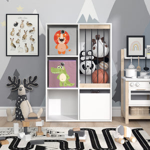 Vicco Libreria bambini Bianco 29.2 x 107.8 cm con 2 scatole pieghevoli opt.3