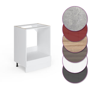 Vicco Mobile per forno da incasso Bianco lucido 60 cm senza piano di lavoro