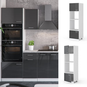 Vicco Set mobili bagno Antracite lucido 60 cm