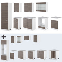 Vicco Cucina componibile Grigio prezioso/bianco 300 cm , PL Rovere