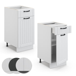 Vicco Mobiletto base per cucina Bianco casa di campagna 40 cm , PL Antracite