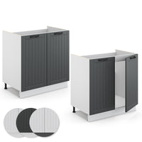 Vicco Mobile lavello cucina Antracite casa di campagna 80 cm , PL Marmo