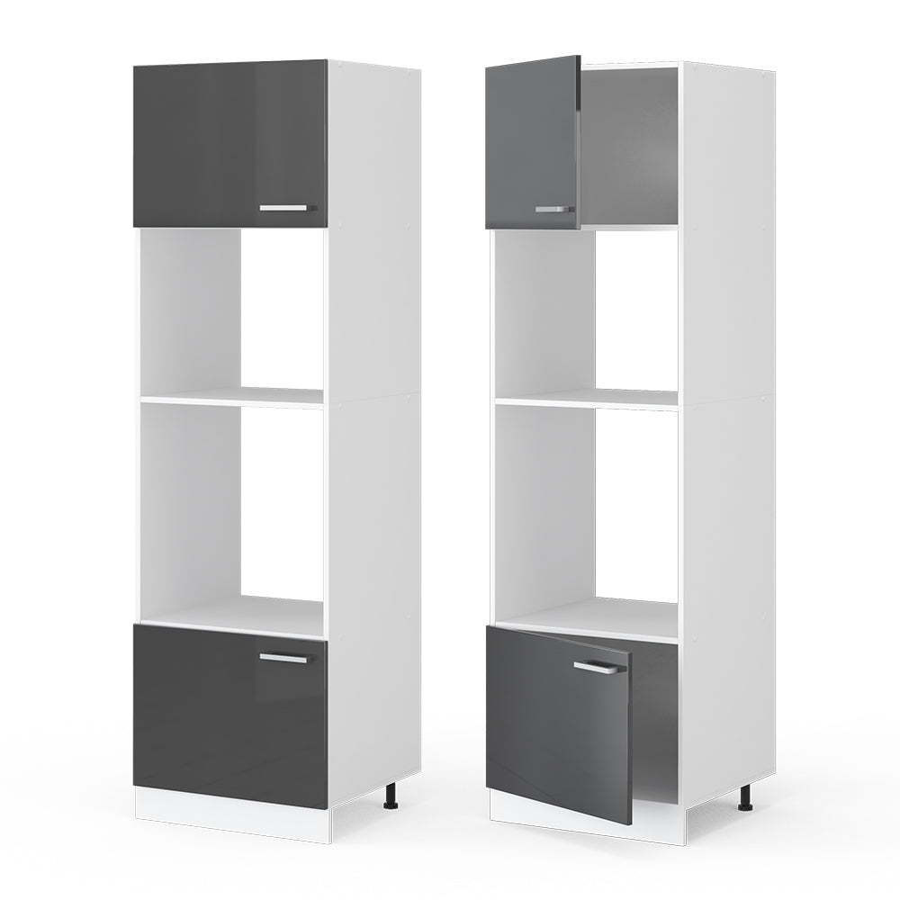 Vicco Set mobili bagno Antracite lucido 60 cm