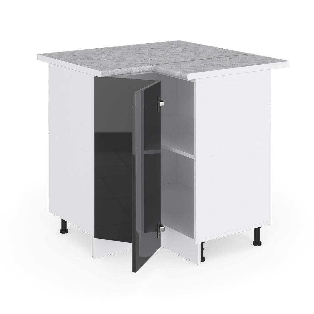 Vicco Mobile ad angolo cucina Antracite lucido 75.6 cm , PL Marmo