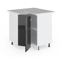 Vicco Mobile ad angolo cucina Antracite lucido 75.6 cm , PL Marmo