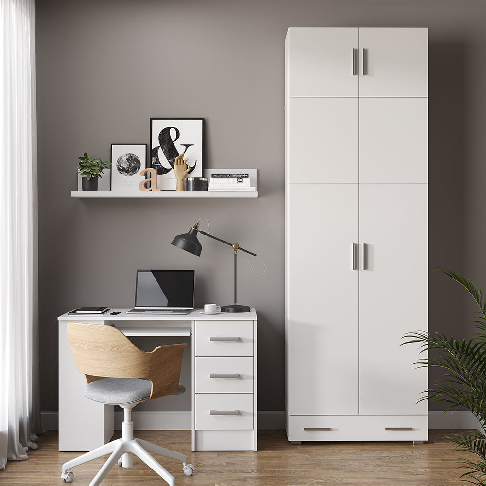 Vicco Scaffale per file Bianco 80 x 182.4 cm con estensione dell'armadio e cassetto