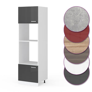 Vicco Set mobili bagno Antracite lucido 60 cm